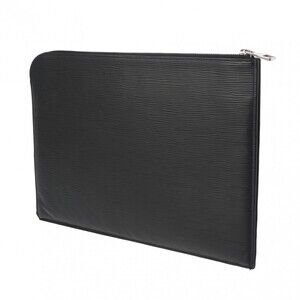 Louis Vuitton Noir Black Epi Pochette Clutch Bag Jour